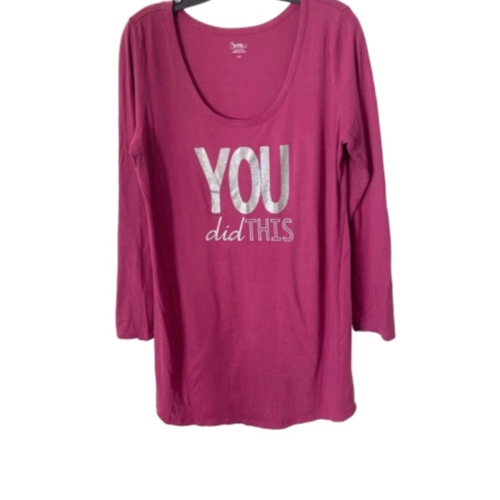 "YOU did this" Women’s  Maternity Pajama Shirt Size Large